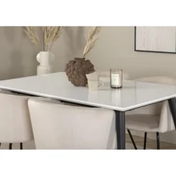 Jimmy Spisebordssæt - Beige, Sort og Hvid