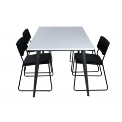 Jimmy Spisebordssæt - Sort og Hvid