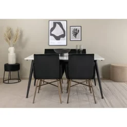 Jimmy Spisebordssæt - Sort og Hvid