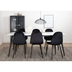 Jimmy Spisestuesæt 195 x 90 med 6 x Polar spisebordstole