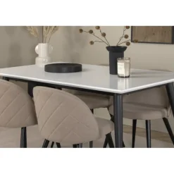 Jimmy t Spisebordssæt - Beige, Sort og Hvid