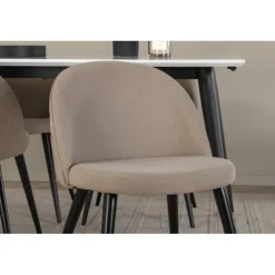 Jimmy t Spisebordssæt - Beige, Sort og Hvid