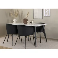 Jimmy t Spisebordssæt - Sort og Hvid