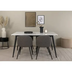 Jimmy t Spisebordssæt - Sort Grå og Hvid