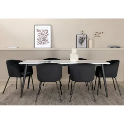 Jimmy t Spisebordssæt - Sort og Hvid