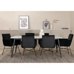 Jimmy t Spisebordssæt - Sort og Hvid