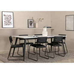 Jimmy t Spisebordssæt - Sort og Hvid