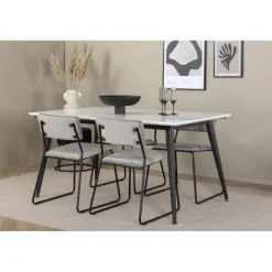 Jimmy t Spisebordssæt - Sort og Lysegrå