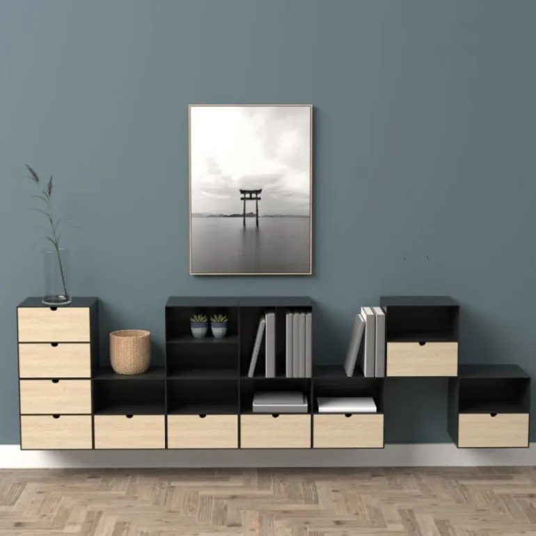 Joliet natbord sort metal