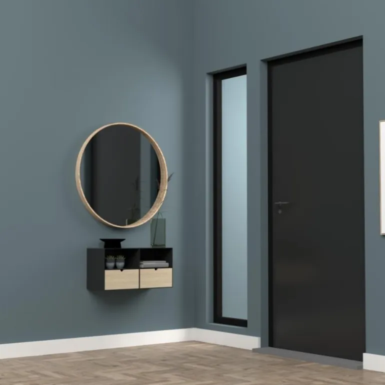 Joliet natbord sort metal