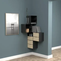 Joliet natbord sort metal