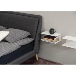 Joliet væghylde hvid metal 14 cm