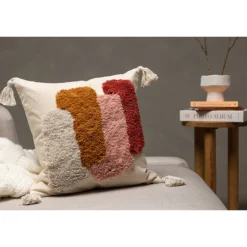 Joline Pudebetræk - Brun, Pink, Rød og Hvid