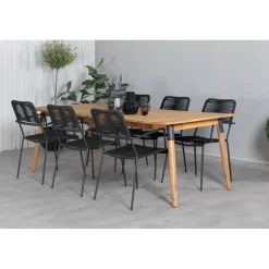 Julian Loungesæt - Havemøbelsæt - Sort,Natur