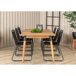 Julian t Loungesæt - Havemøbelsæt - Sort,Natur