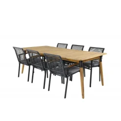 Julian t Loungesæt - Havemøbelsæt - Sort,Natur