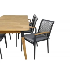 Julian t Loungesæt - Havemøbelsæt - Sort,Natur