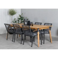 Julian t Loungesæt - Havemøbelsæt - Sort,Natur