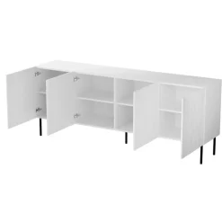 JUNGLE kommode 190 Hvid mat/Hvid mat