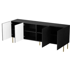 JUNGLE kommode 190 Sort mat/Sort mat