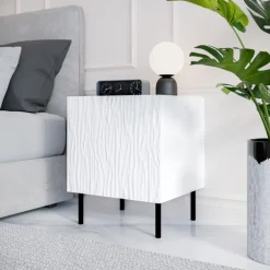 JUNGLE sengebord - Hvid mat/Hvid mat