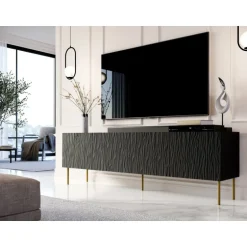 JUNGLE TV bord 190cm - Sort mat