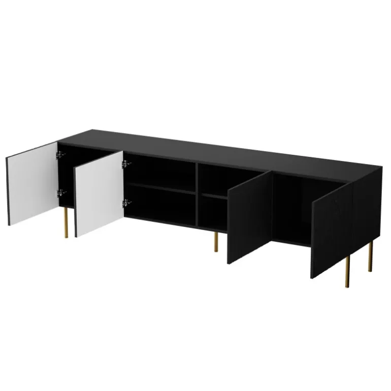 JUNGLE TV bord 190cm - Sort mat