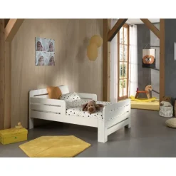 Juniorseng 90 cm justerbar – Jumper, hvid (140/160/200 cm)