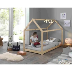 Juniorseng husform 90 x 200 cm – natur (Cabane)