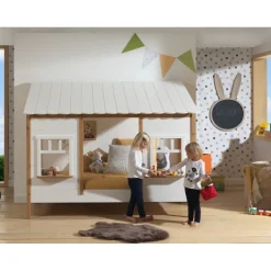 Juniorseng husform 90 x 200 cm – hvid