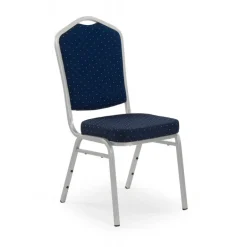 K66 S Spisebordsstol blå - sølvramme