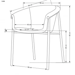 K489 Spisebordsstol - Beige