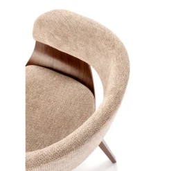 K545 Spisebordsstol - Beige & Valnød