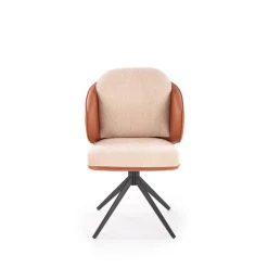 K554 Spisebordsstol - Brun / Beige