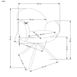 K498 Spisebordsstol - Cappuccino