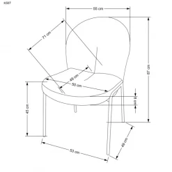 K507 Spisebordsstol - Cremefarvet