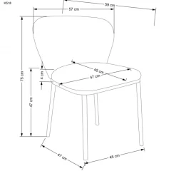 K518 Spisebordsstol - Cremefarvet
