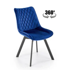 K520 Spisebordsstol - d.blå / Sort