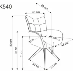K540 Spisebordsstol - Grå