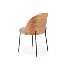 K451 Spisebordsstol - Grå / lys Valnød