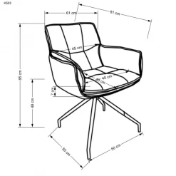K523 Spisebordsstol - Grå / MørkeGrå