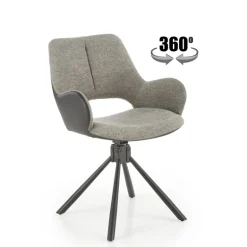 K494 Spisebordsstol - Grå / Sort