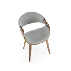 K544 Spisebordsstol - Grå / Valnød