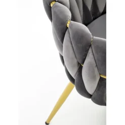 K517 Spisebordsstol - Grå Velour