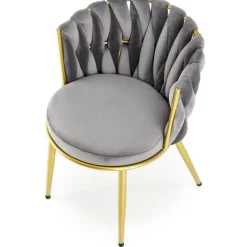 K517 Spisebordsstol - Grå Velour