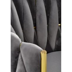 K517 Spisebordsstol - Grå Velour