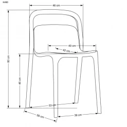 K490 Spisebordsstol - Hvid
