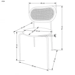 K524 Spisebordsstol - LysBrun
