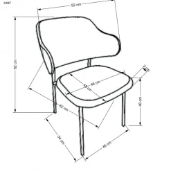 K497 Spisebordsstol - lyseGrå