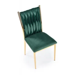 K436 Spisebordsstol - Mørkegrøn / guld